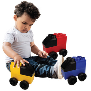 Jumbo Building Blocks 3 Car Set - 27 PC - Large Blocks for Kids