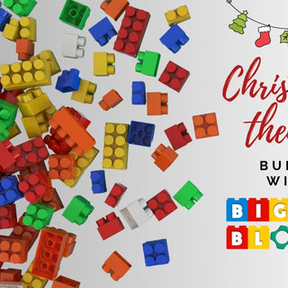 Building Christmas-Themed Projects with Red, Green, and White Jumbo Blocks