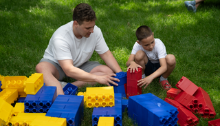 Playing outside with Biggo Blocks