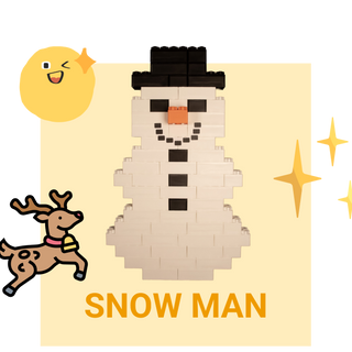 Snowman Build with Biggo Blocks