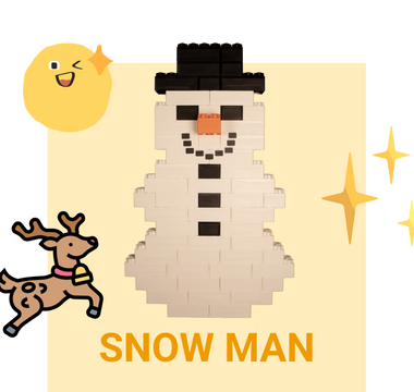 Snowman Build with Biggo Blocks