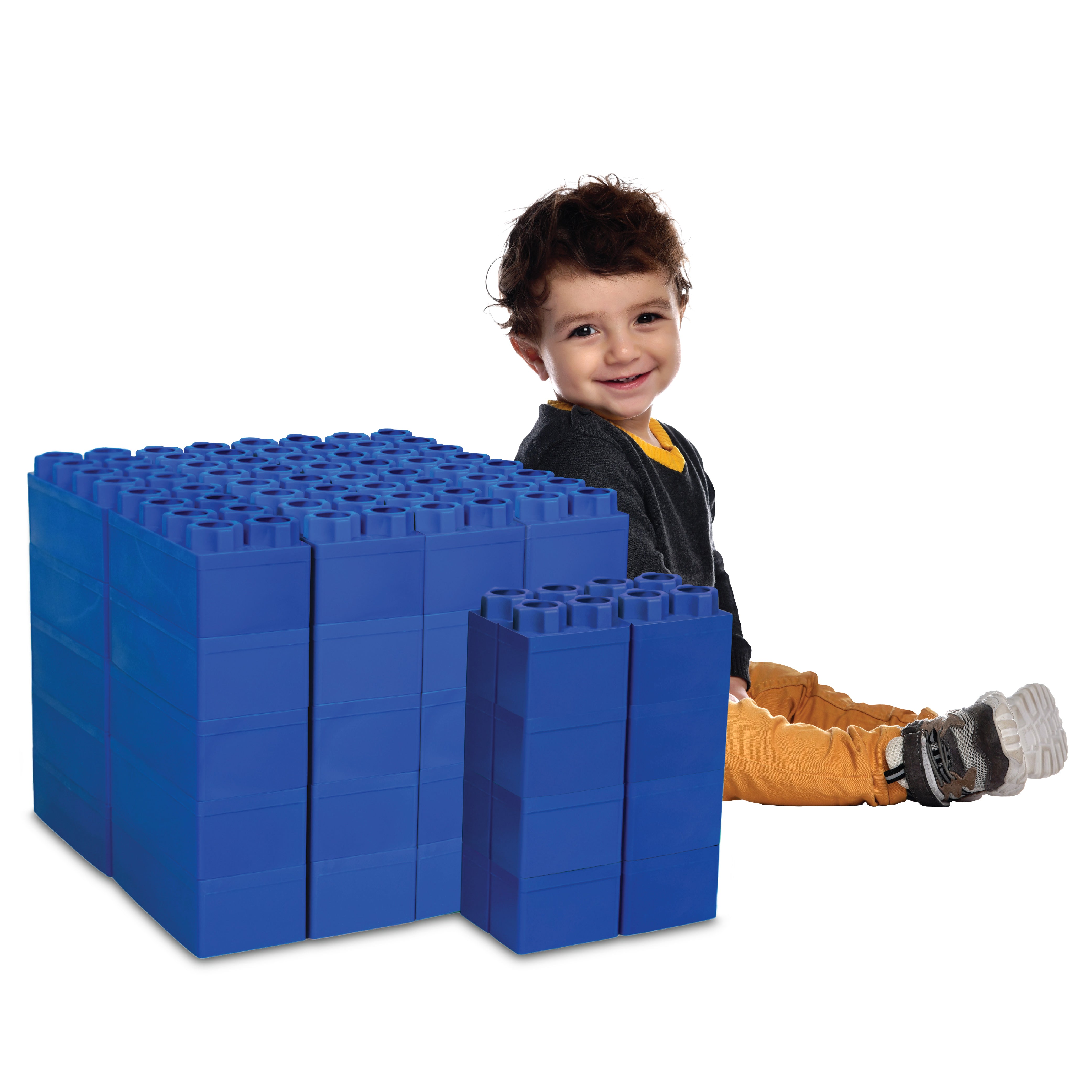 Jumbo Building Blocks Blue 48 PC - Single Color Set