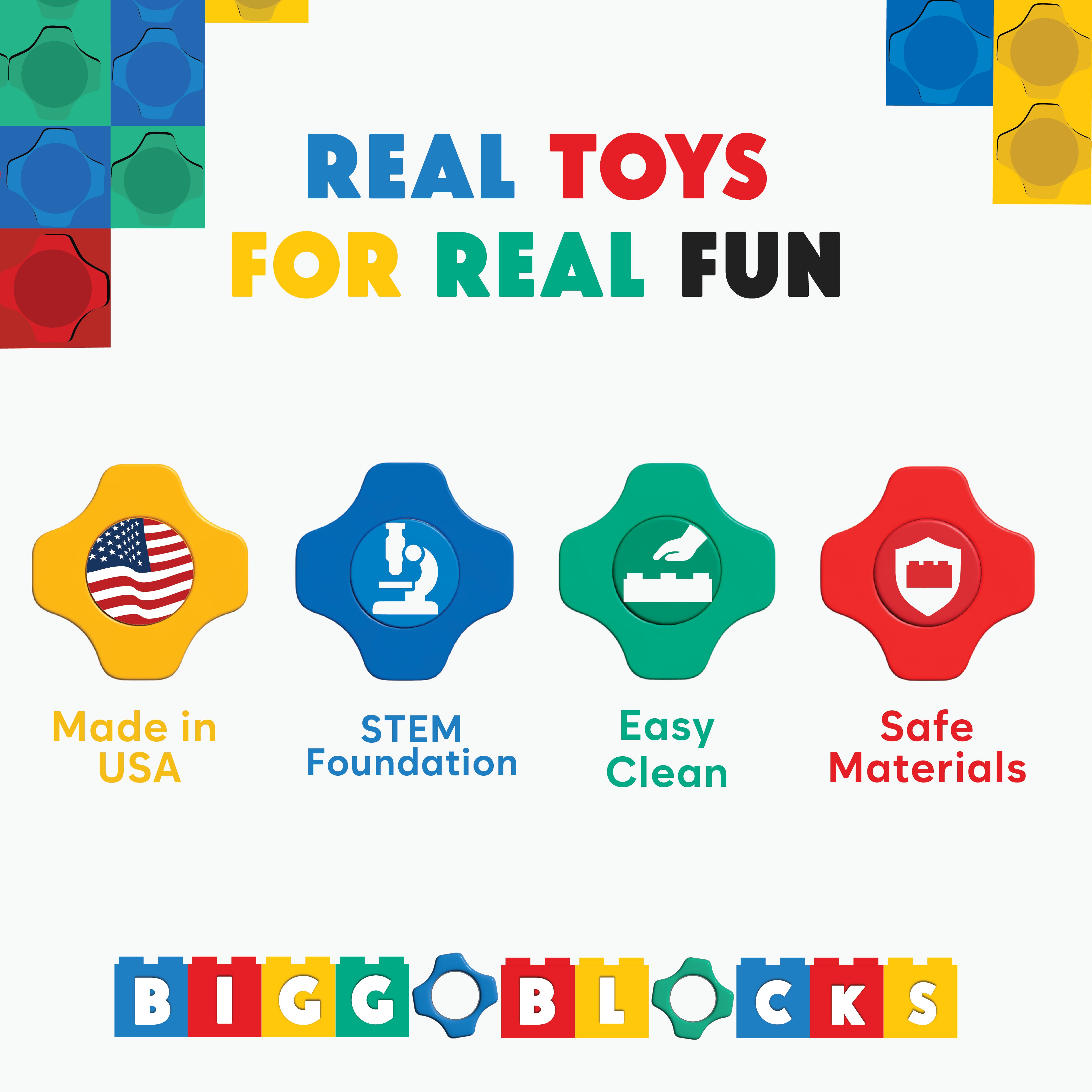 Red Single Building Blocks Biggo Blocks Jumbo Building Blocks Red 48 PC - Single Color Set ...