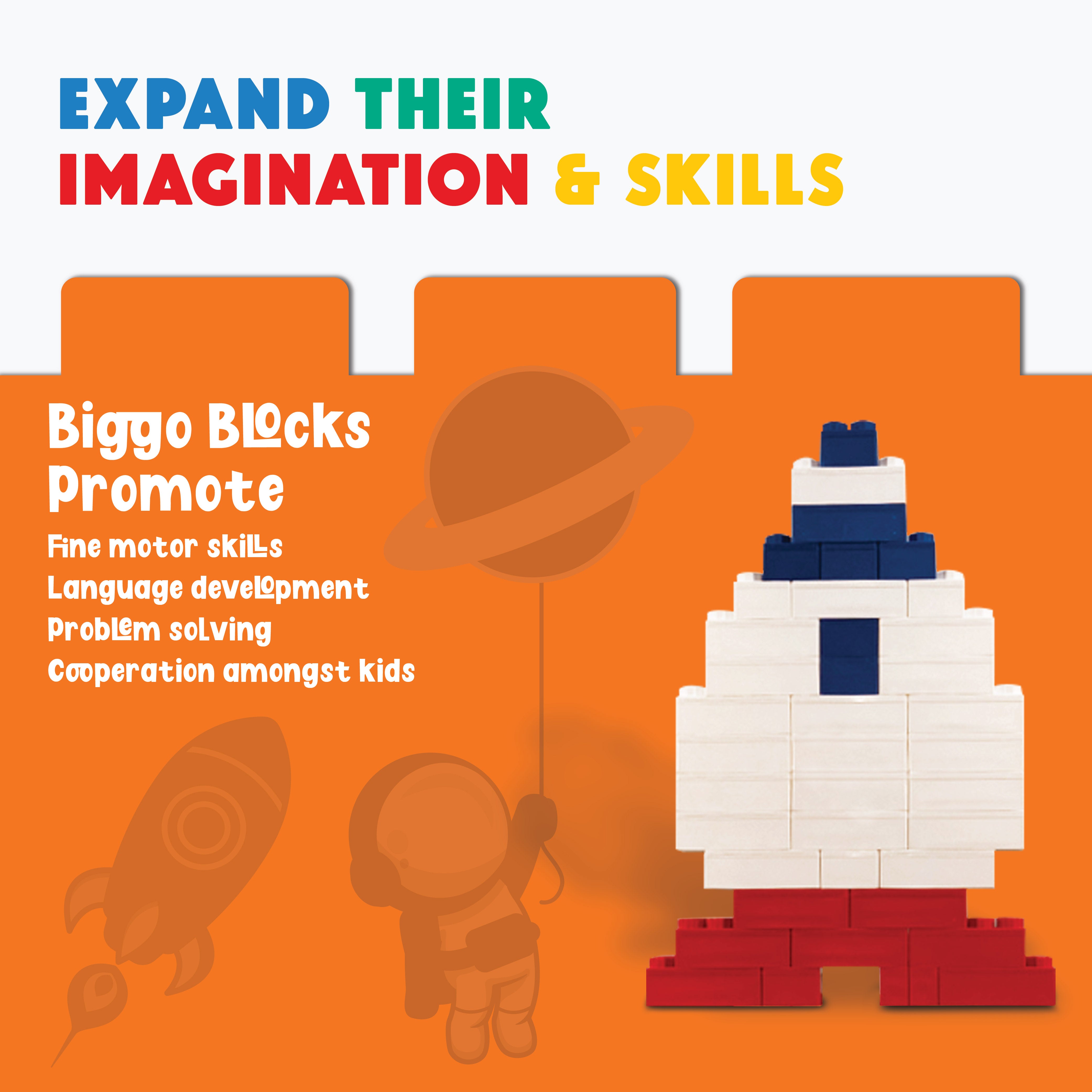 Building Blocks Less Color Biggo Blocks Jumbo Building Blocks White 48 PC - Single Color Set ...