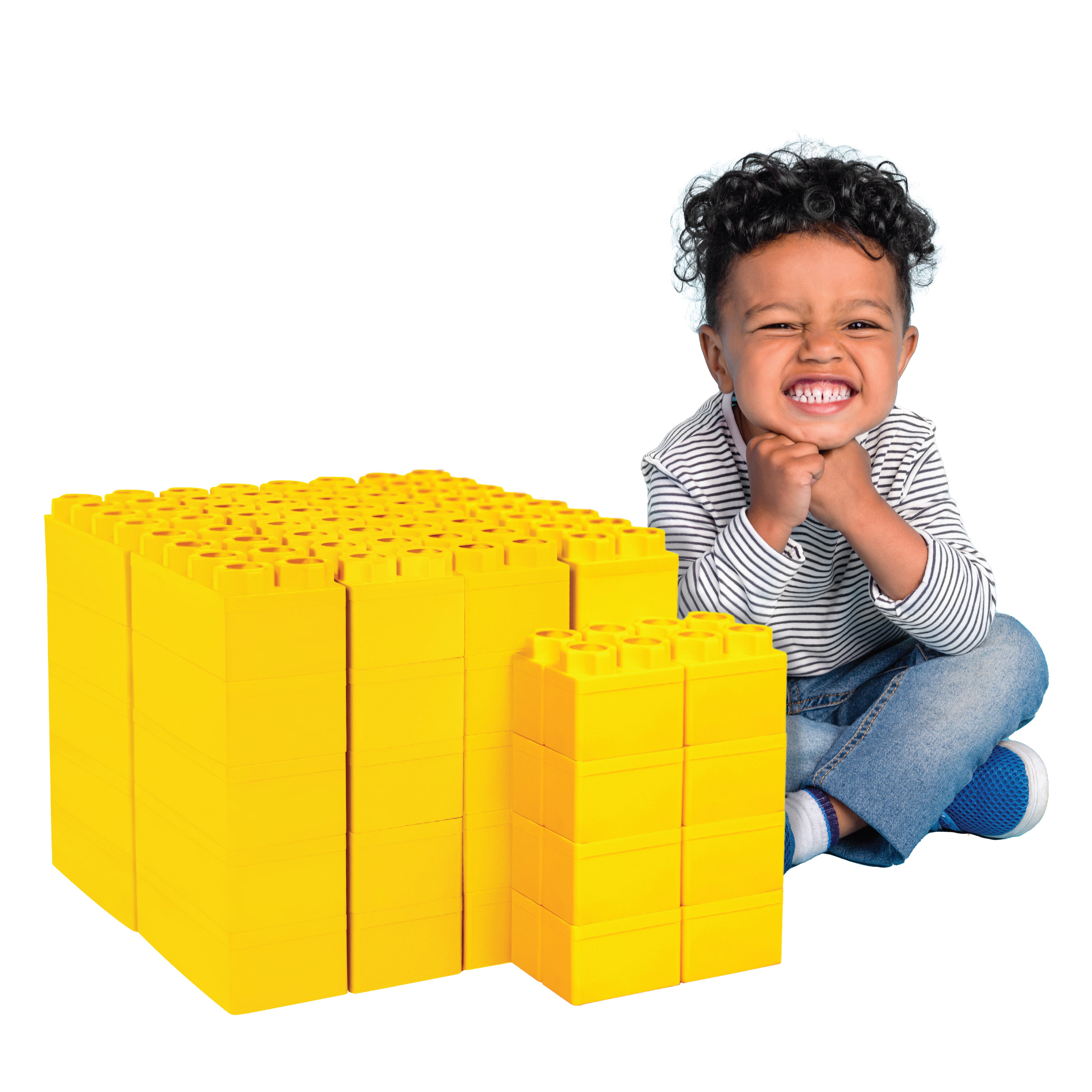 Jumbo Building Blocks Yellow 48 PC - Single Color Set