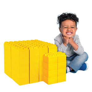 Blocs de construction géants jaunes, 48 ​​pièces, ensemble de couleur unique