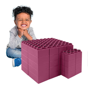 Jumbo Building Blocks Purple 48 PC - Single Color Set